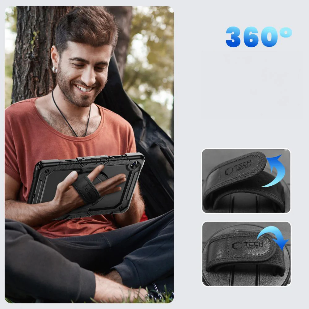 Schutzhülle mit Bildschirmschutz für Galaxy Tab A11 Plus / A9 Plus, Tech-Protect Solid, Schwarz - Image 7
