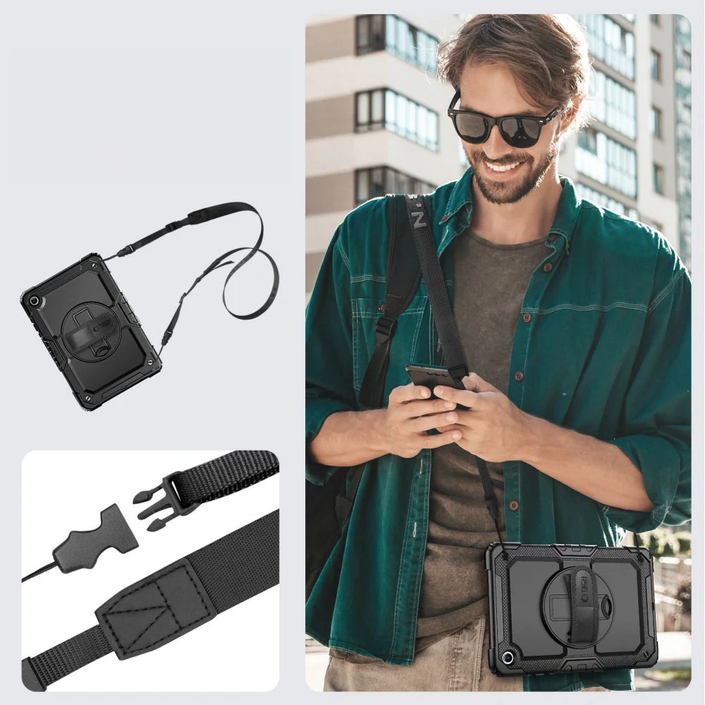 Schutzhülle mit Bildschirmschutz für Galaxy Tab A11 Plus / A9 Plus, Tech-Protect Solid, Schwarz - Image 8