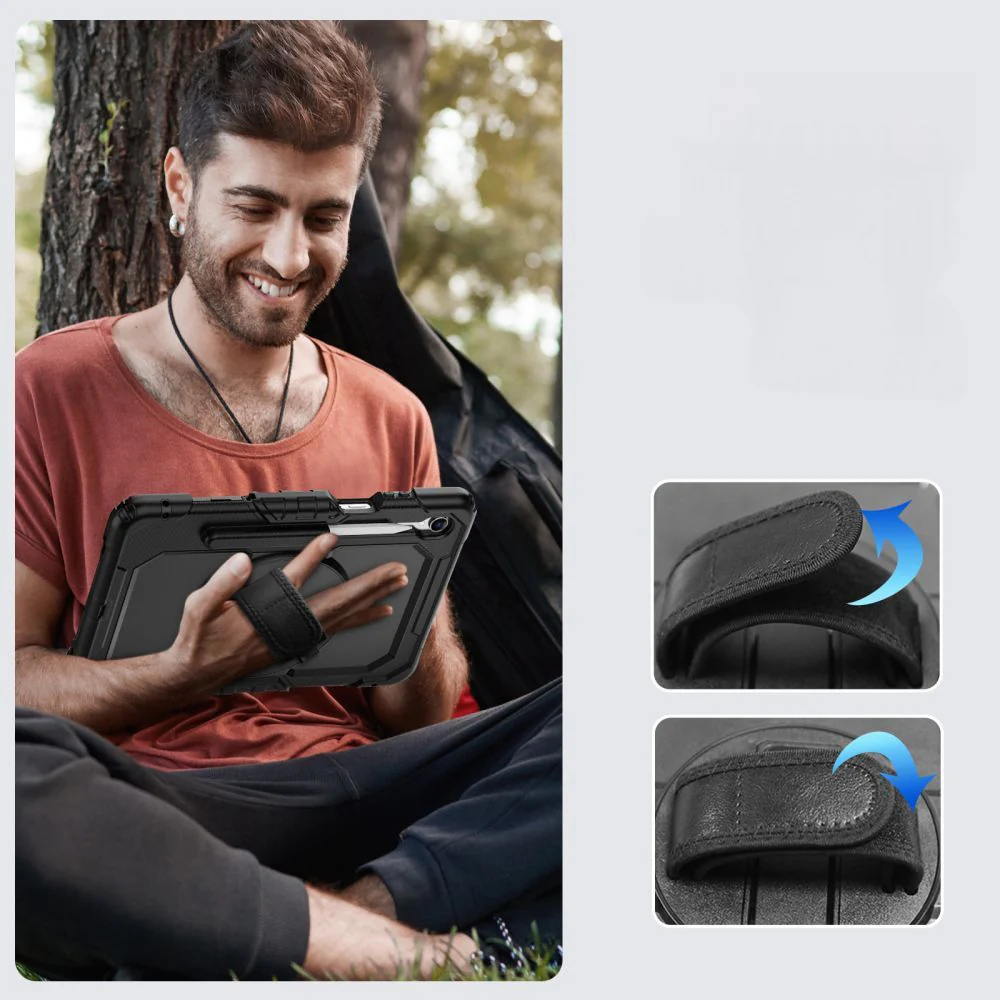 Schutzhülle mit Bildschirmschutz für Galaxy Tab S11, Tech-Protect Solid, Schwarz - Image 6