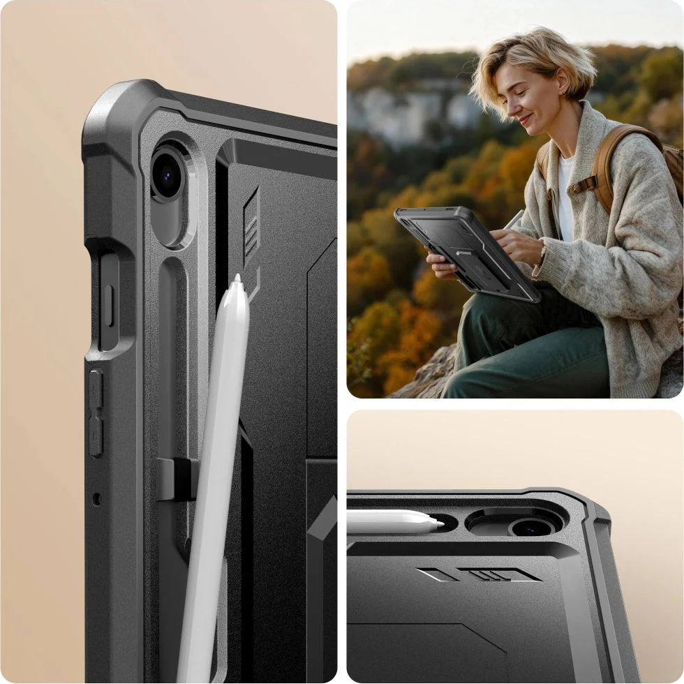 Schutzhülle mit Bildschirmschutz Tech-Protect Kevlar Pro für Galaxy Tab S10 FE / S10 Lite / S9, Schwarz - Image 6