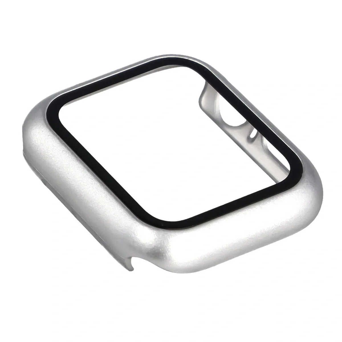 Schutzhülle mit Glas für Apple Watch SE 3 / SE 2 / SE / 6 / 5 / 4 (40 mm), Bizon Case Watch Adamo, mattes Silbern - Image 7