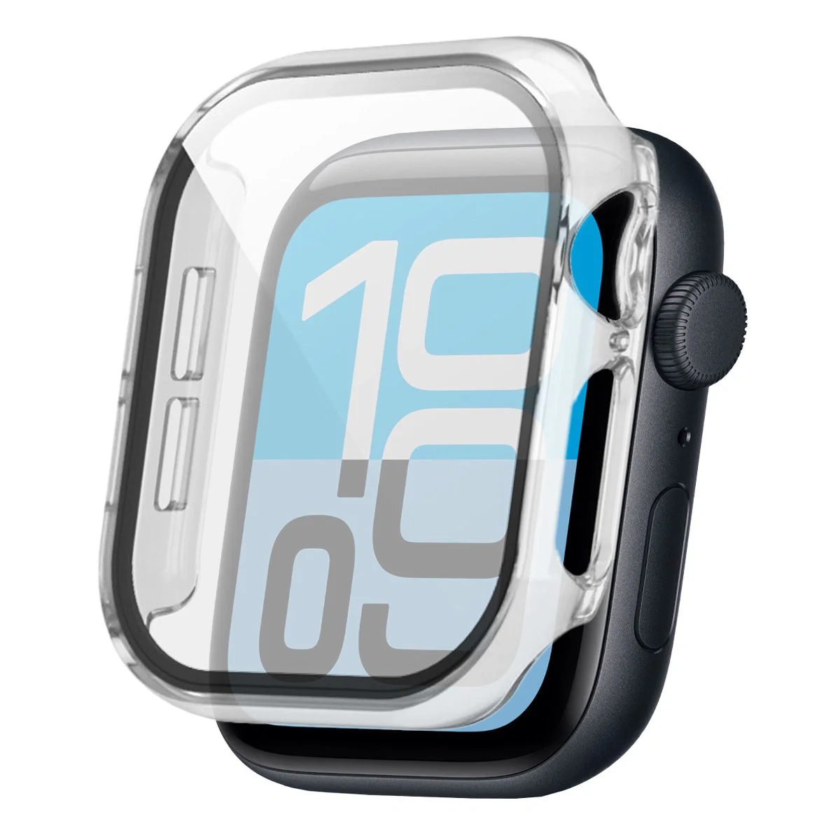 Schutzhülle mit Glas für Apple Watch SE 3 / SE 2 / SE / 6 / 5 / 4 (40 mm), Bizon Case Watch Adamo, Transparent - Image 4