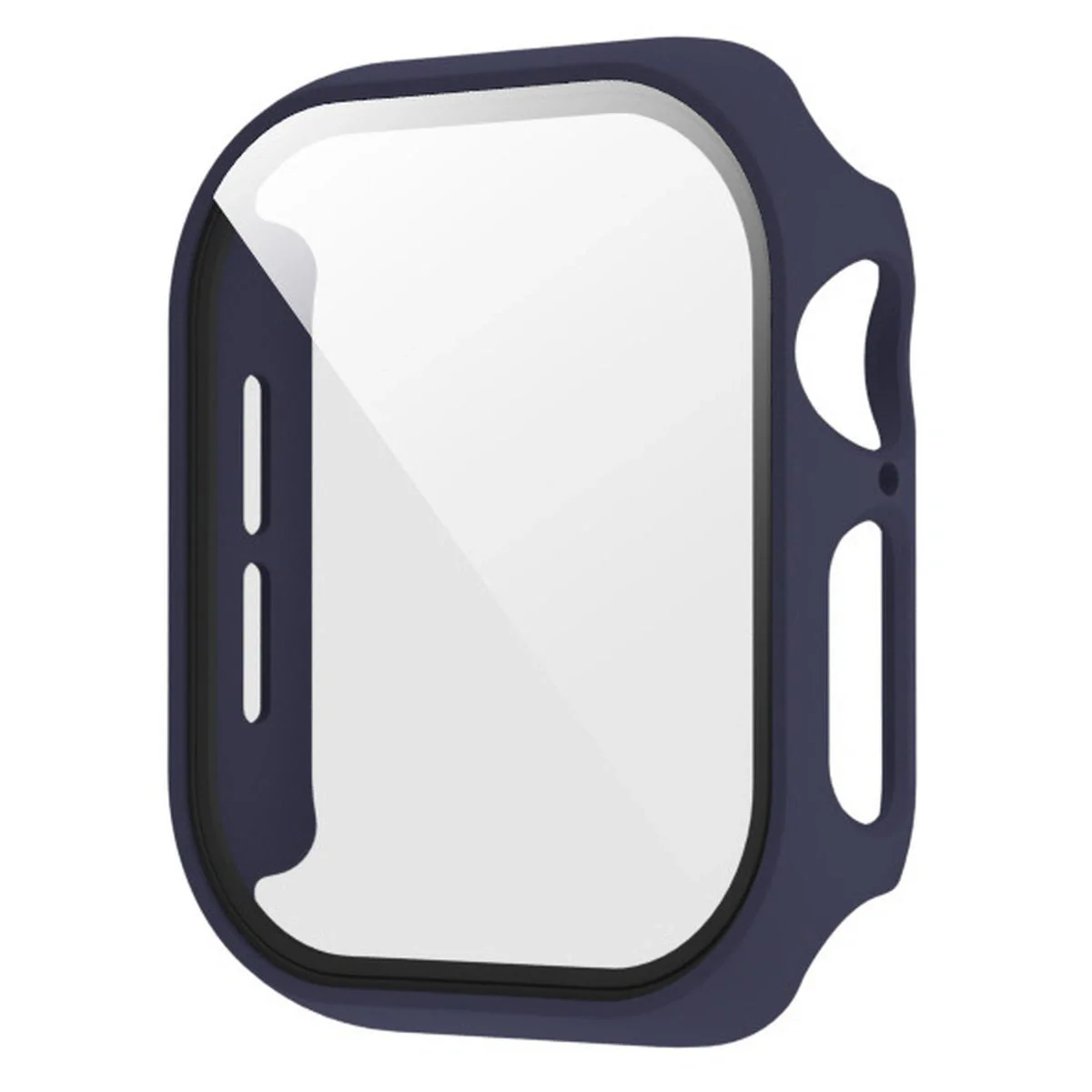 Schutzhülle mit Glas für Apple Watch SE 3 / SE 2 / SE / 6 / 5 / 4 (44 mm), Bizon Case Watch Adamo, Mattes Dunkelblau - Image 3