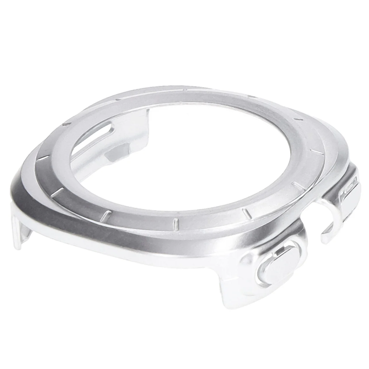 Schutzhülle mit Glas für Galaxy Watch Ultra 2 / 1, Bizon Case Watch Adamo, satiniertes Silbern - Image 6