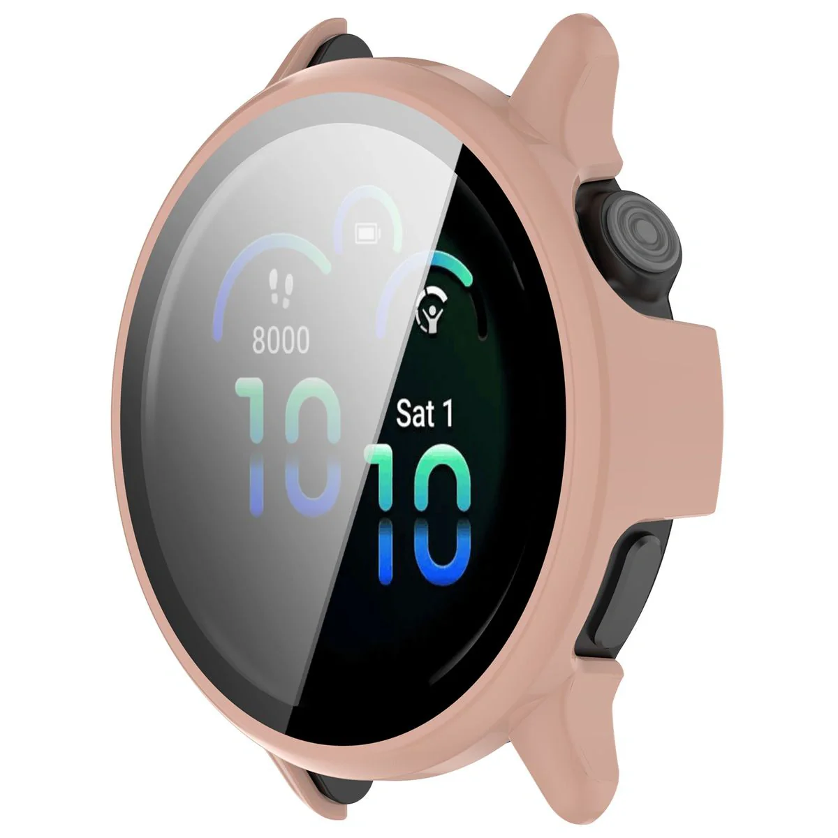 Schutzhülle mit Glas für Garmin Vivoactive 6, Bizon Case+Glass Watch, Rosa - Image 5