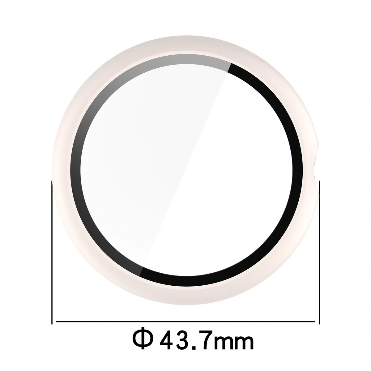 Schutzhülle mit Glas für Google Pixel Watch 4 41 mm, Bizon Case Watch Adamo, Mattbeige - Image 2