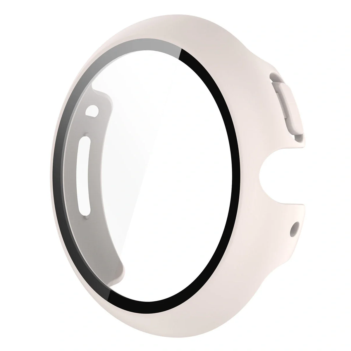Schutzhülle mit Glas für Google Pixel Watch 4 41 mm, Bizon Case Watch Adamo, Mattbeige - Image 3