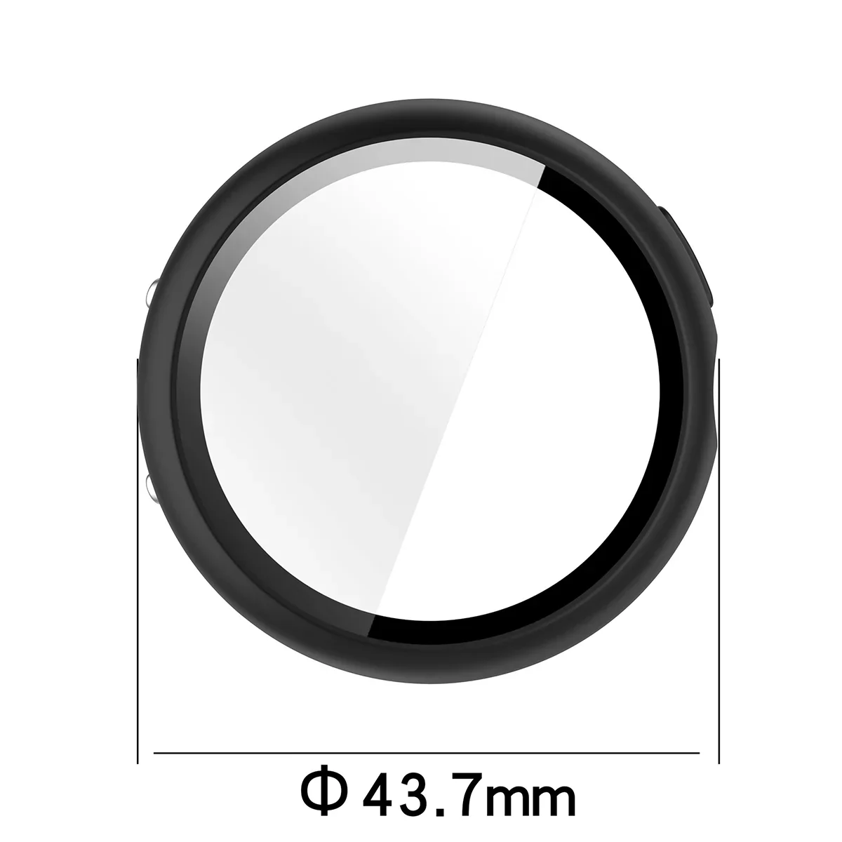 Schutzhülle mit Glas für Google Pixel Watch 4 41 mm, Bizon Case Watch Adamo, Matte Schwarz - Image 2