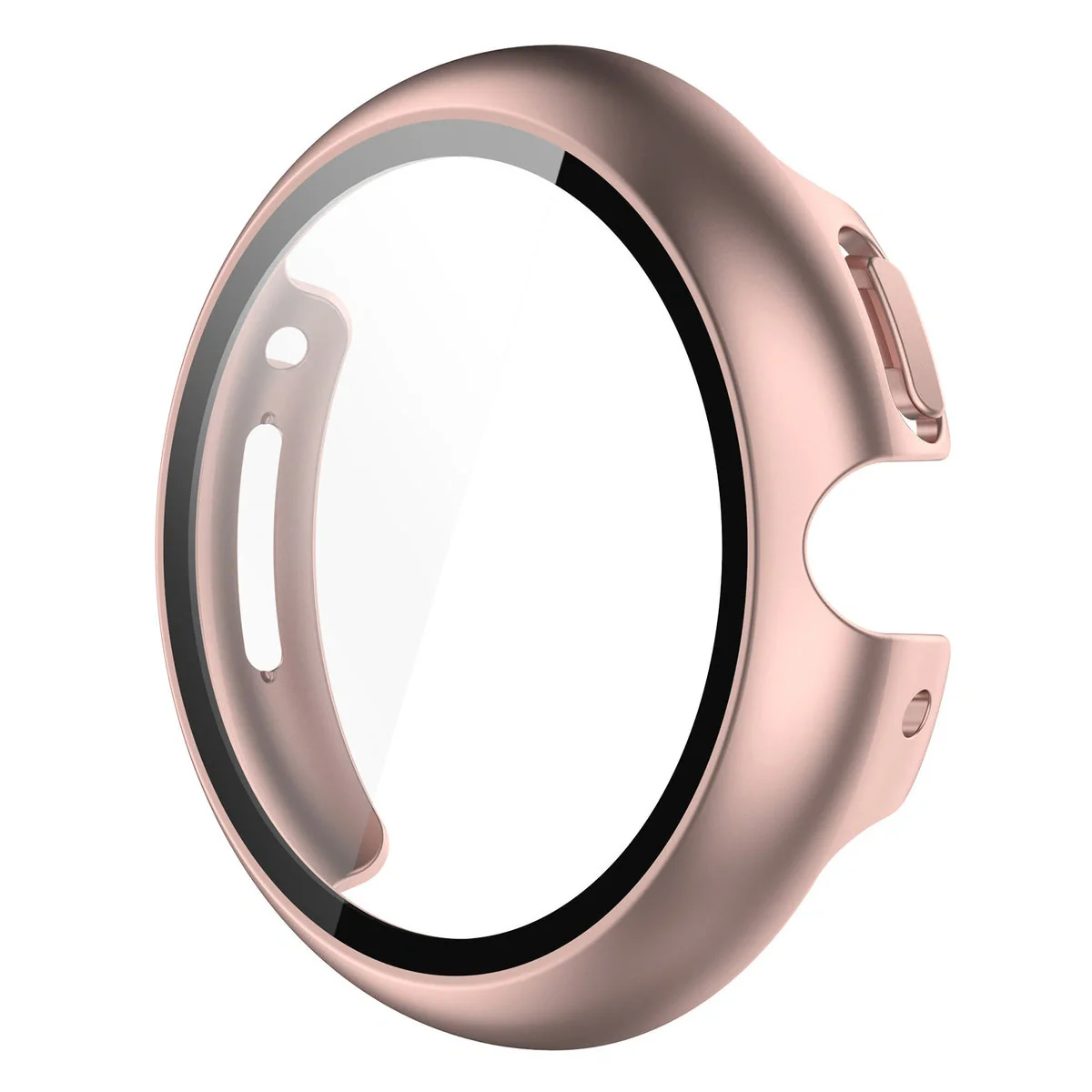 Schutzhülle mit Glas für Google Pixel Watch 4 41 mm, Bizon Case Watch Adamo, Satin Rosa - Image 3