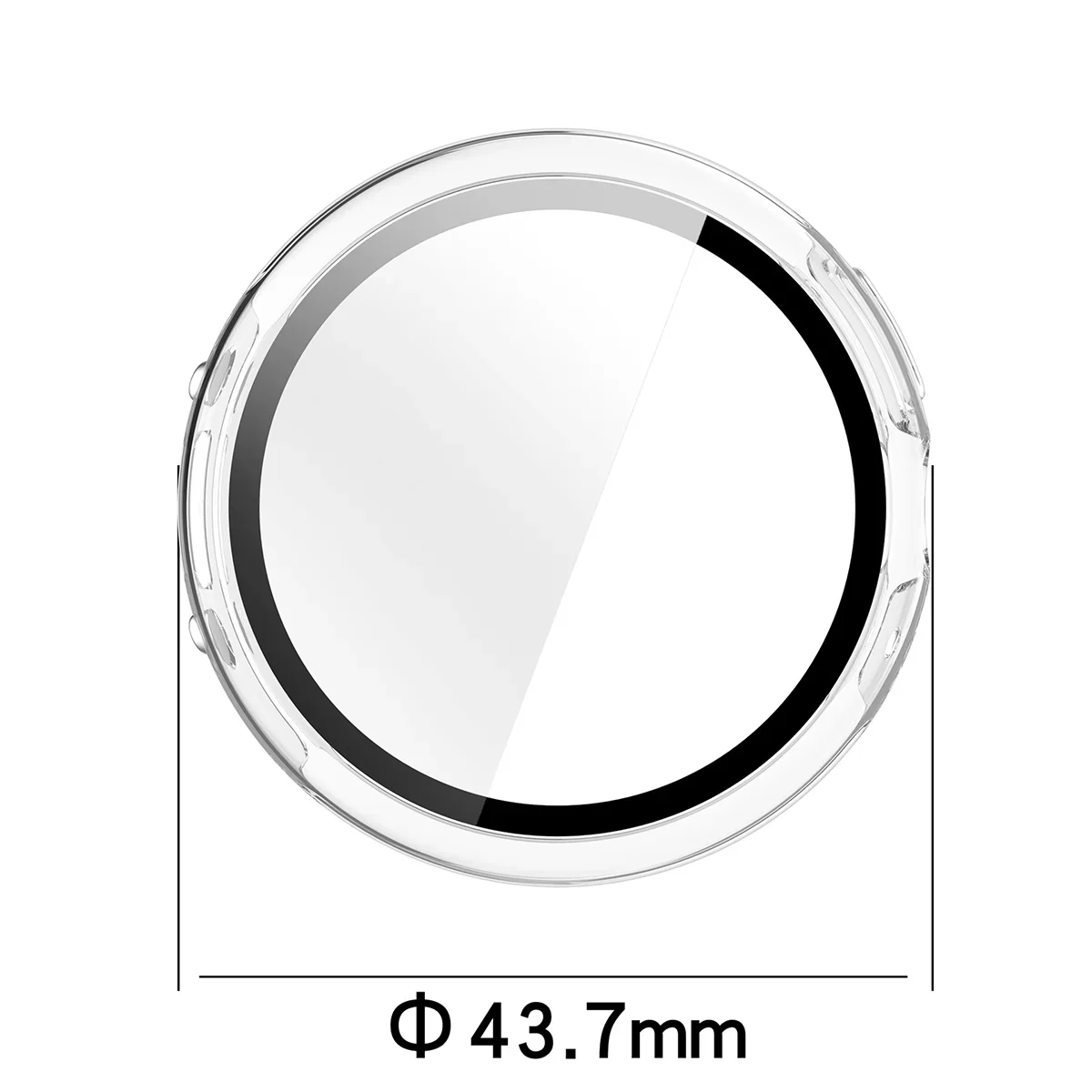 Schutzhülle mit Glas für Google Pixel Watch 4 41 mm, Bizon Case Watch Adamo, Transparent - Image 2