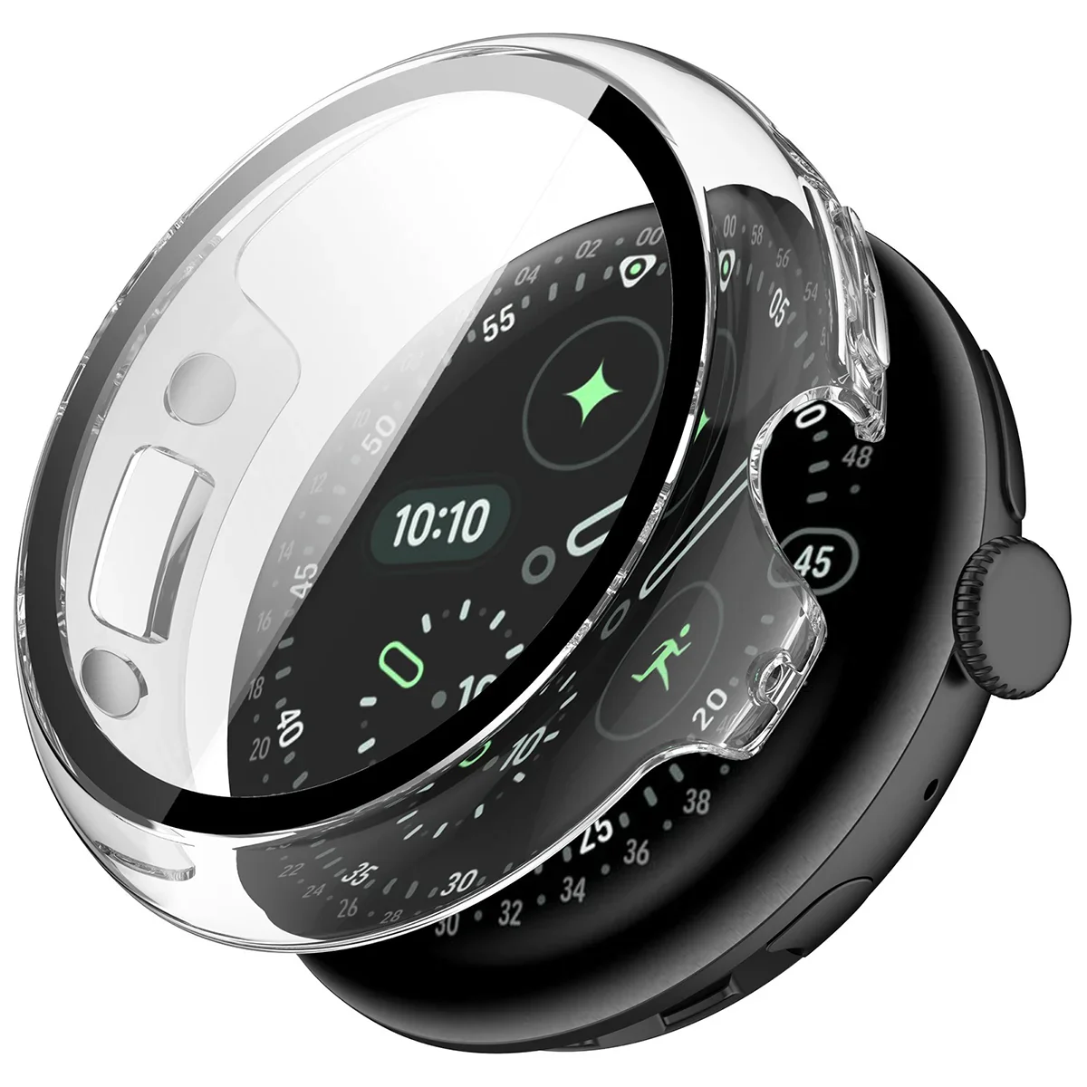 Schutzhülle mit Glas für Google Pixel Watch 4 41 mm, Bizon Case Watch Adamo, Transparent - Image 4