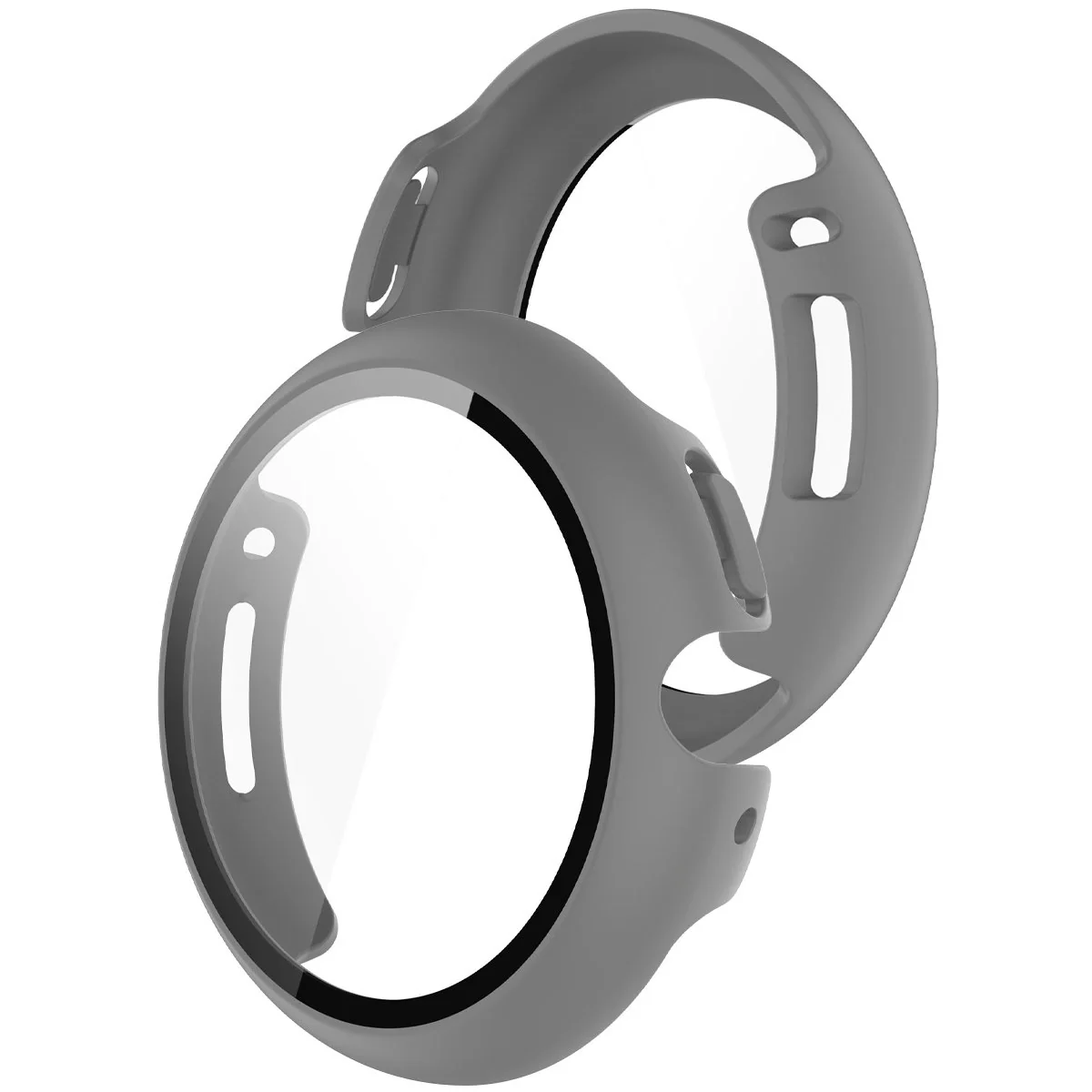 Schutzhülle mit Glas für Google Pixel Watch 4 45 mm, Bizon Case Watch Adamo, mattes Grau