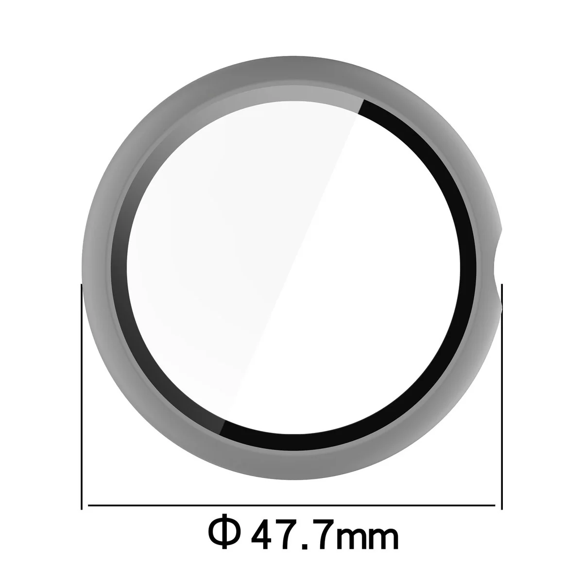 Schutzhülle mit Glas für Google Pixel Watch 4 45 mm, Bizon Case Watch Adamo, mattes Grau - Image 2