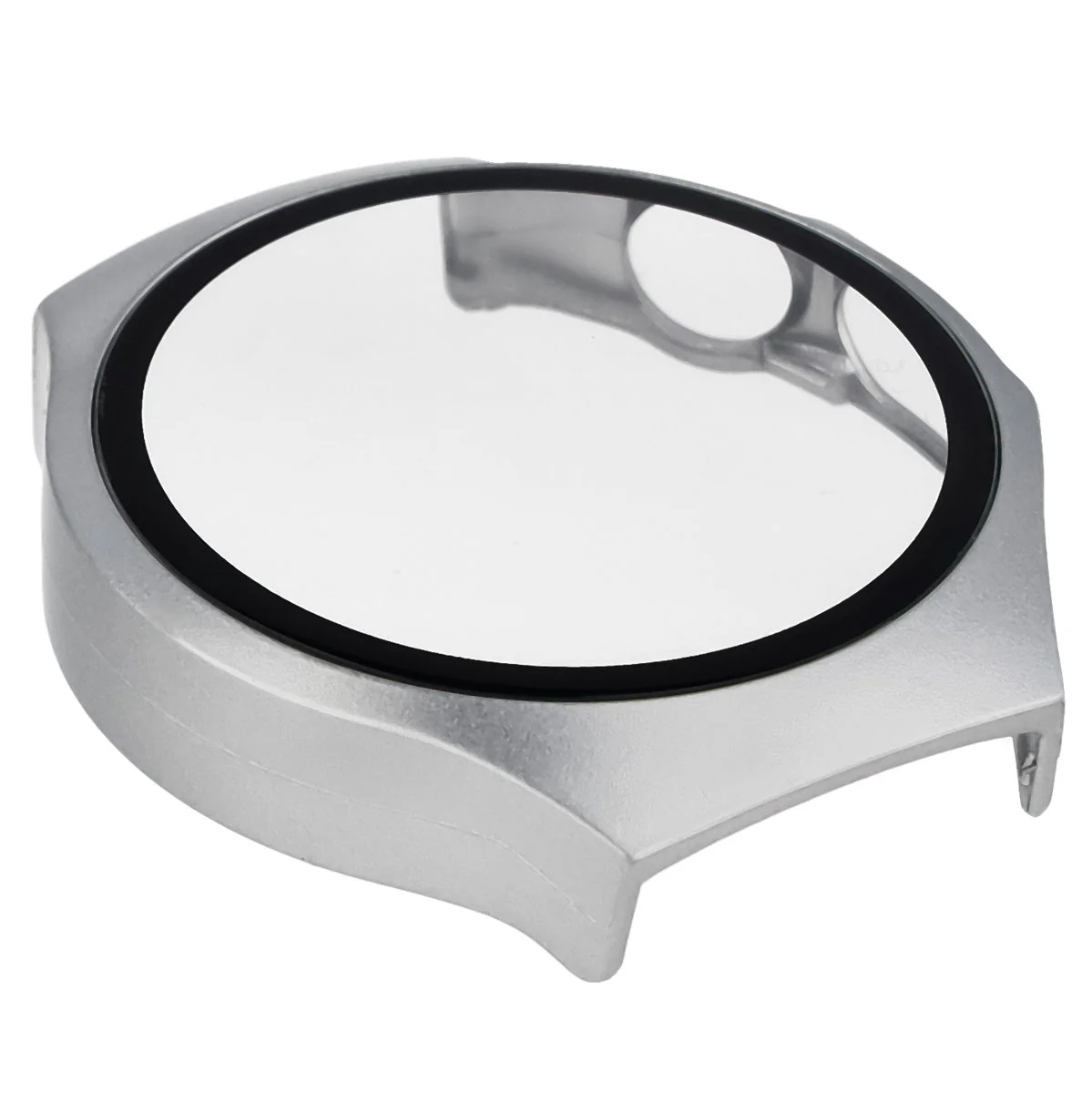 Schutzhülle mit Glas für Huawei Watch 5 42 mm, Bizon Case Watch Adamo, Satin Silber - Image 7