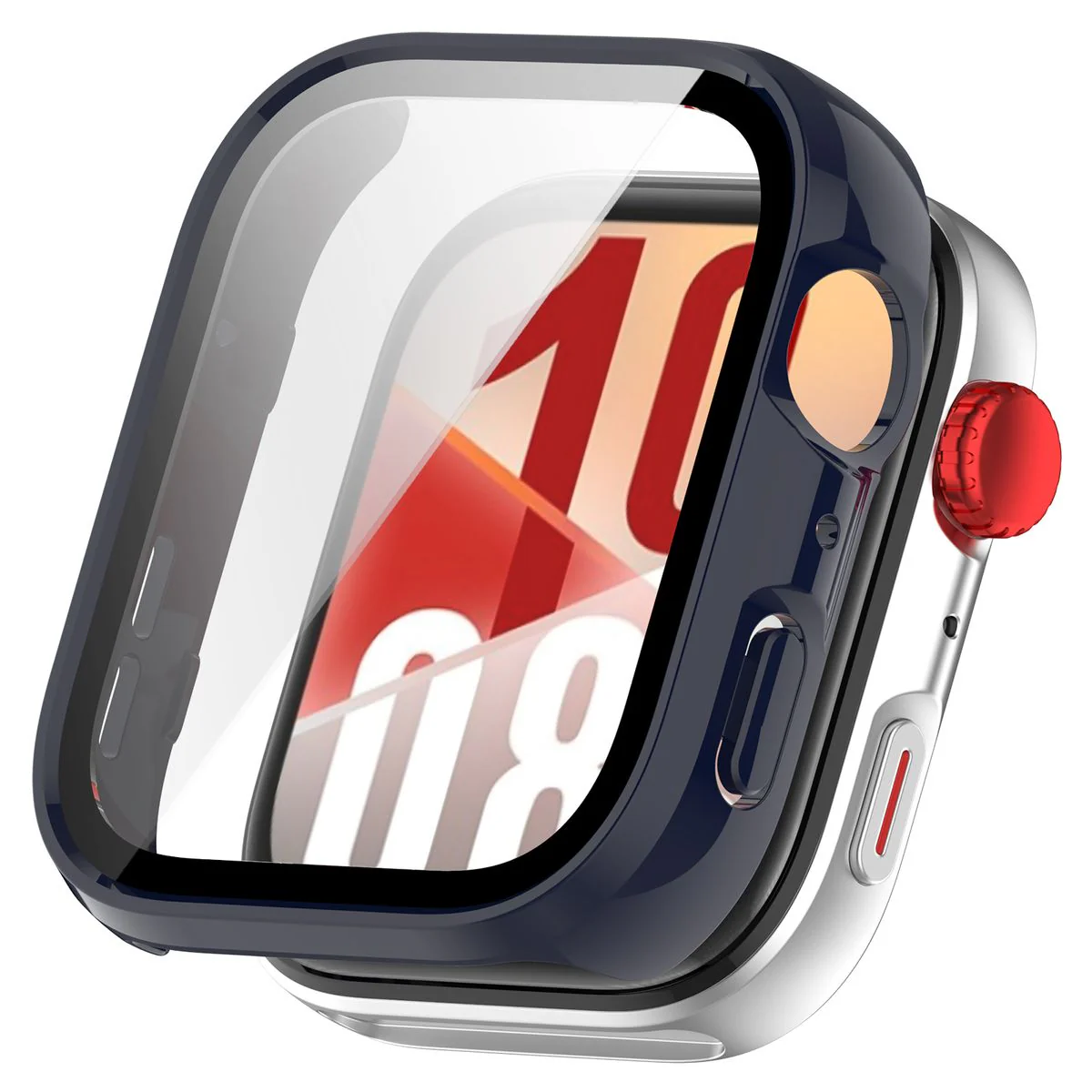 Schutzhülle mit Glas für Huawei Watch Fit 4, Bizon Case Watch Adamo, Blau - Image 4
