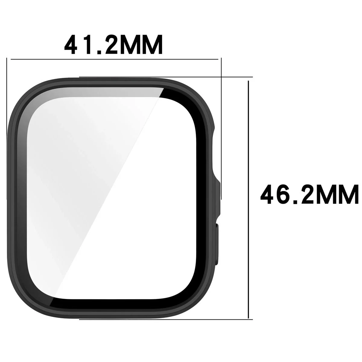 Schutzhülle mit Glas für Huawei Watch Fit 4, Bizon Case+Glass Watch, mattes Schwarz - Image 2