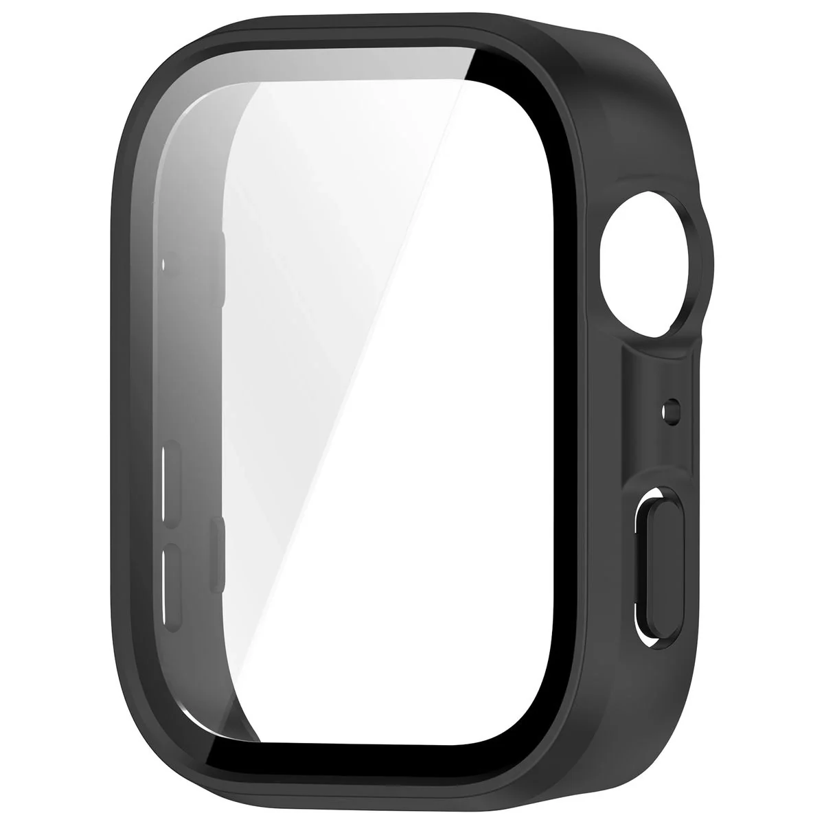 Schutzhülle mit Glas für Huawei Watch Fit 4, Bizon Case+Glass Watch, mattes Schwarz - Image 3