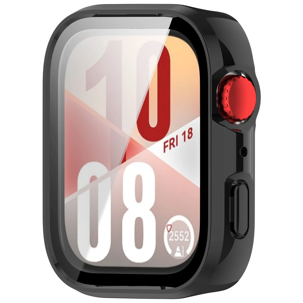 Schutzhülle mit Glas für Huawei Watch Fit 4, Bizon Case Watch Adamo, Schwarz - Image 6