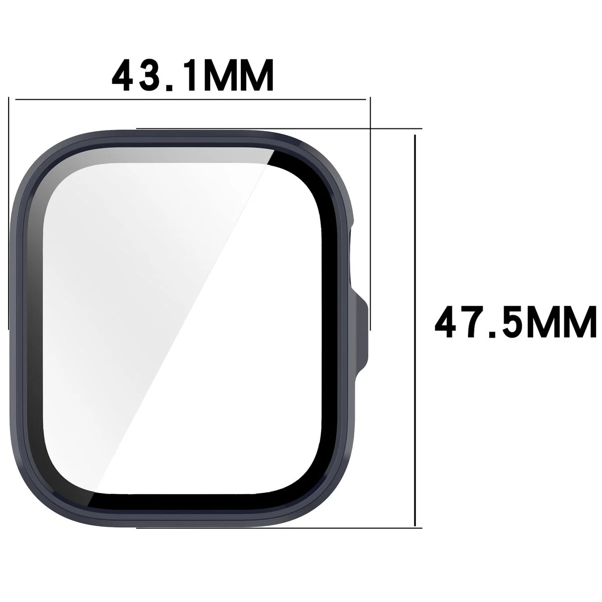 Schutzhülle mit Glas für Huawei Watch Fit 4 Pro, Bizon Case Watch Adamo, Blau - Image 2