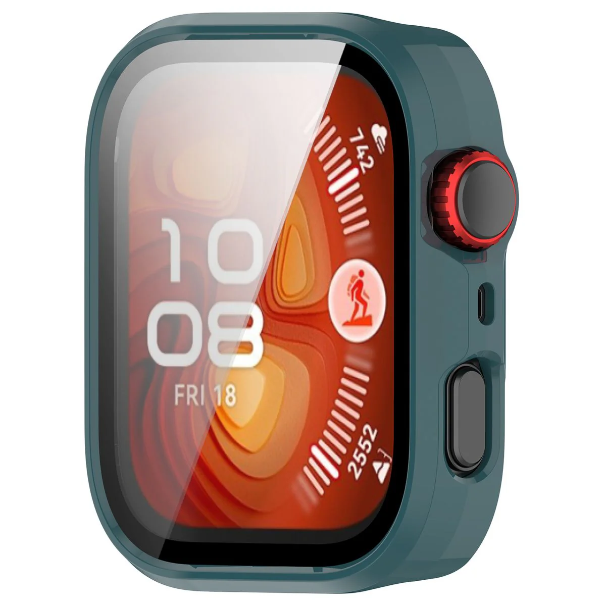 Schutzhülle mit Glas für Huawei Watch Fit 4 Pro, Bizon Case Watch Adamo, Grün - Image 5
