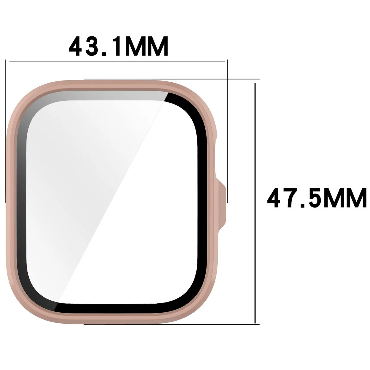 Schutzhülle mit Glas für Huawei Watch Fit 4 Pro, Bizon Case Watch Adamo, Rosa - Image 2
