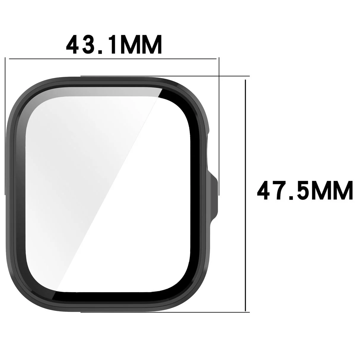 Schutzhülle mit Glas für Huawei Watch Fit 4 Pro, Bizon Case Watch Adamo, Schwarz - Image 2