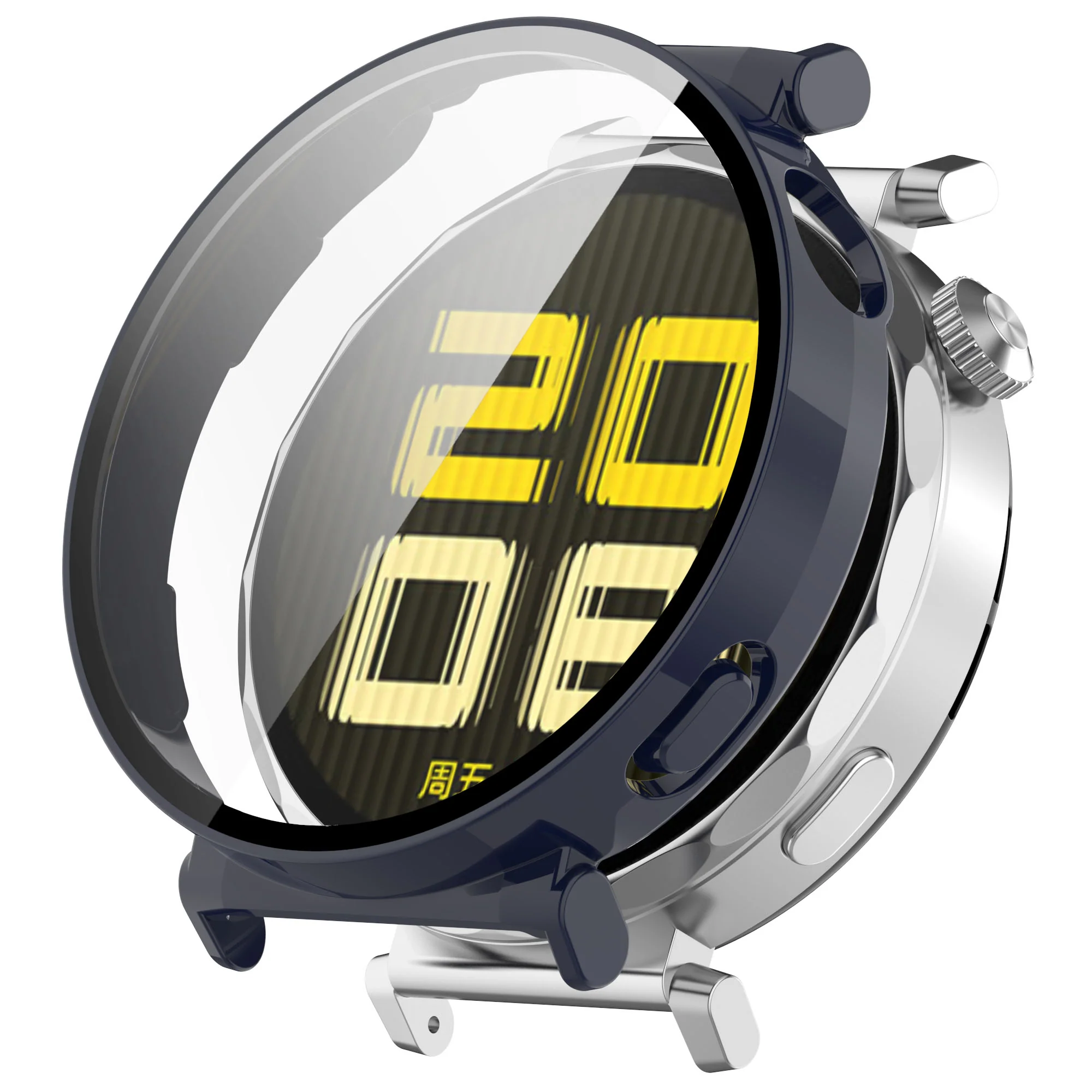 Schutzhülle mit Glas für Huawei Watch GT 5 41 mm, Bizon Case Watch Adamo, Blau - Image 4