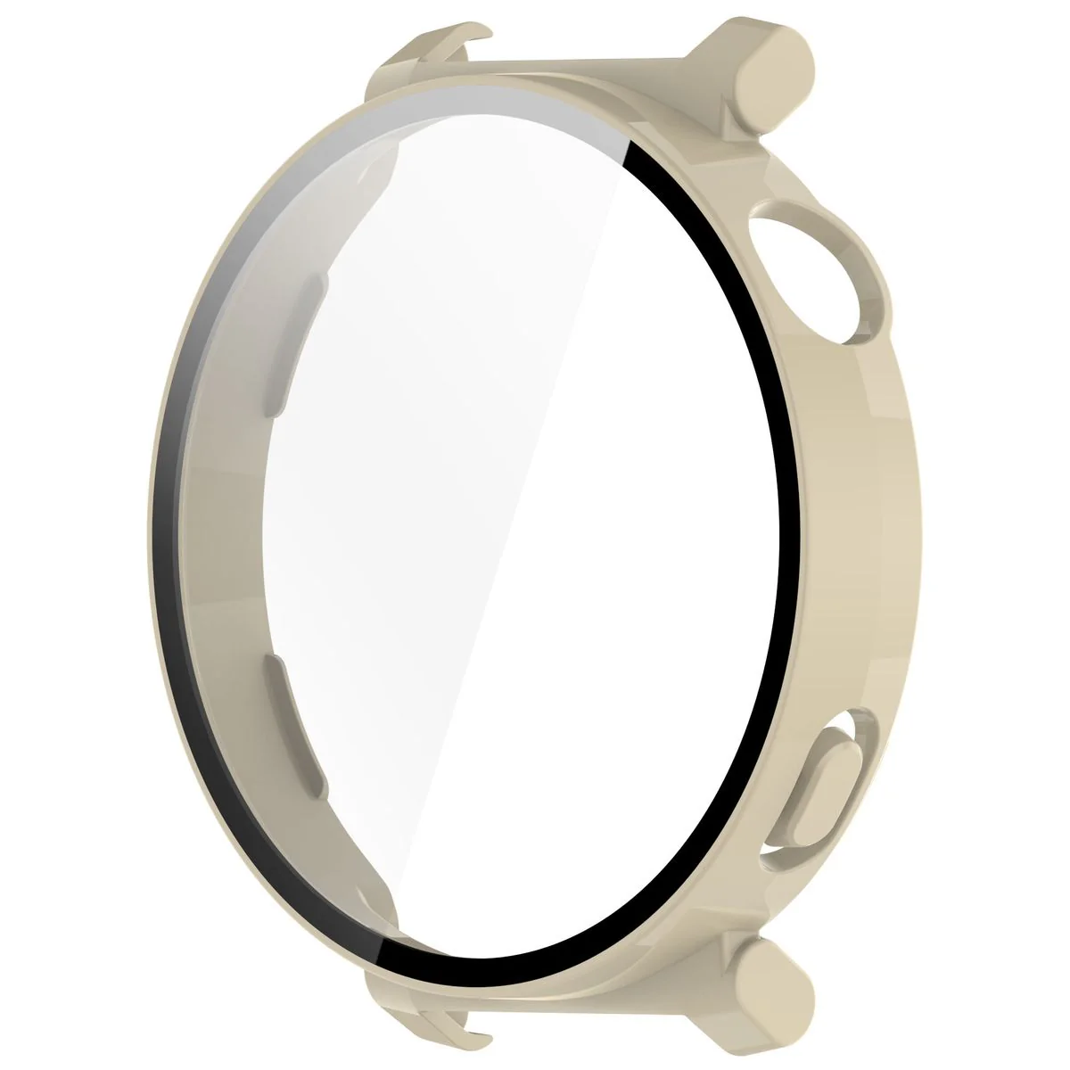 Schutzhülle mit Glas für Huawei Watch GT 5 Pro 42 mm, Bizon Case Watch Adamo, Beige - Image 3
