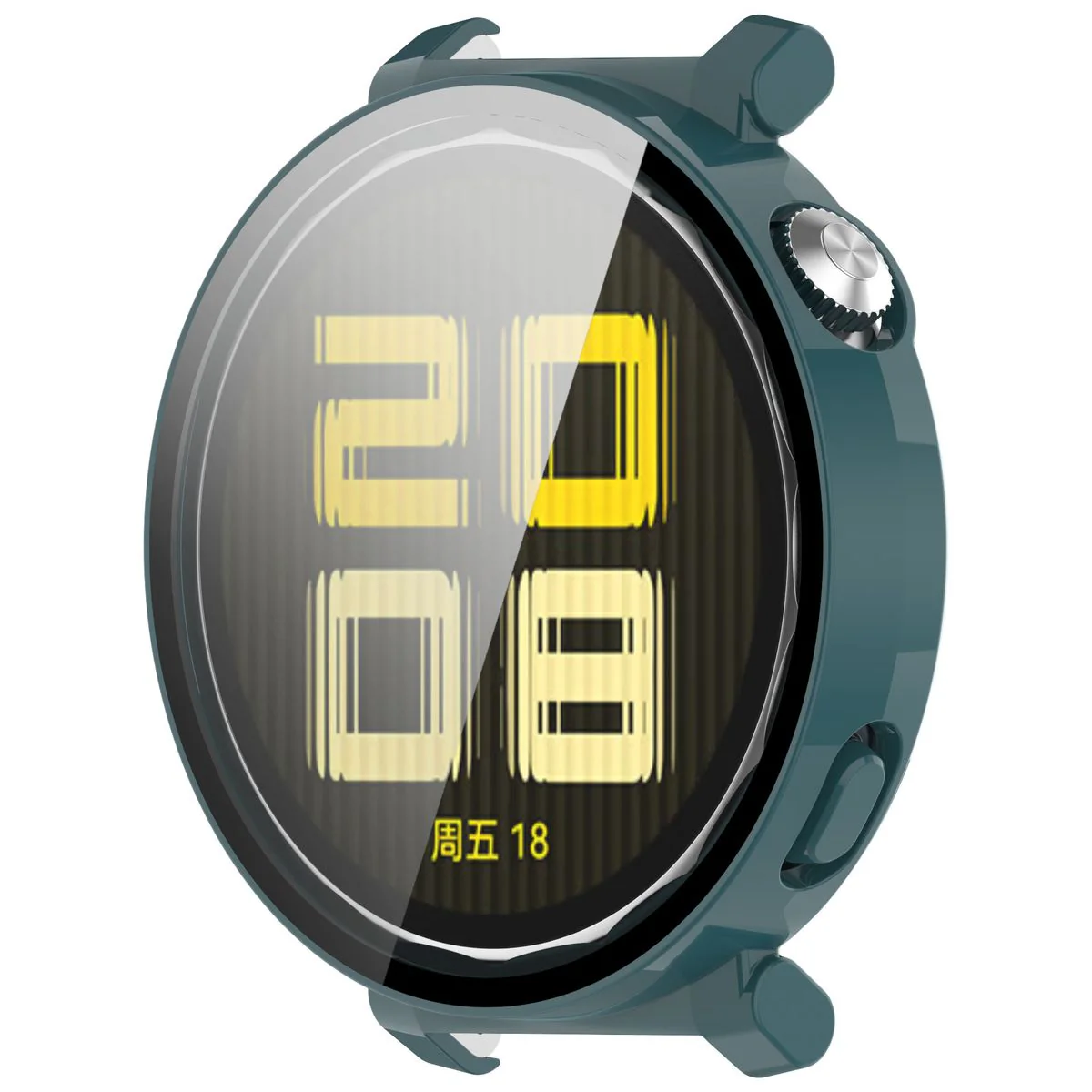 Schutzhülle mit Glas für Huawei Watch GT 5 Pro 42 mm, Bizon Case Watch Adamo, Grün - Image 5