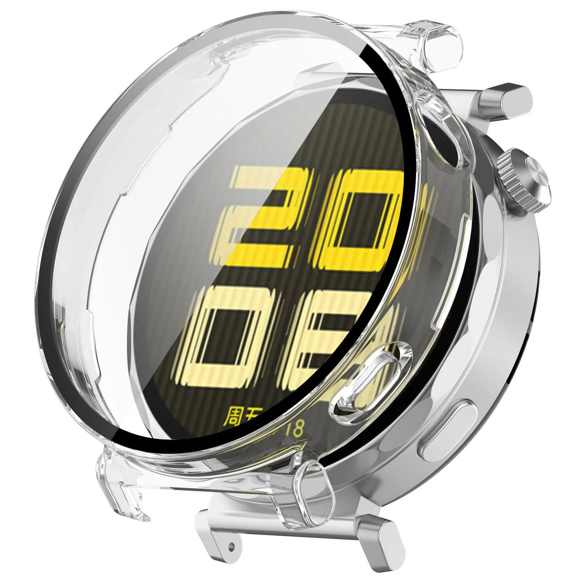 Schutzhülle mit Glas für Huawei Watch GT 5 Pro 42 mm, Bizon Case Watch Adamo, Transparent - Image 4
