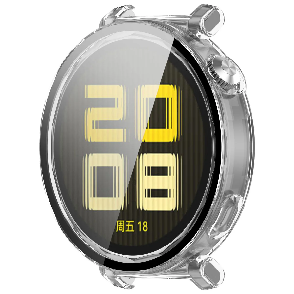 Schutzhülle mit Glas für Huawei Watch GT 5 Pro 42 mm, Bizon Case Watch Adamo, Transparent - Image 5