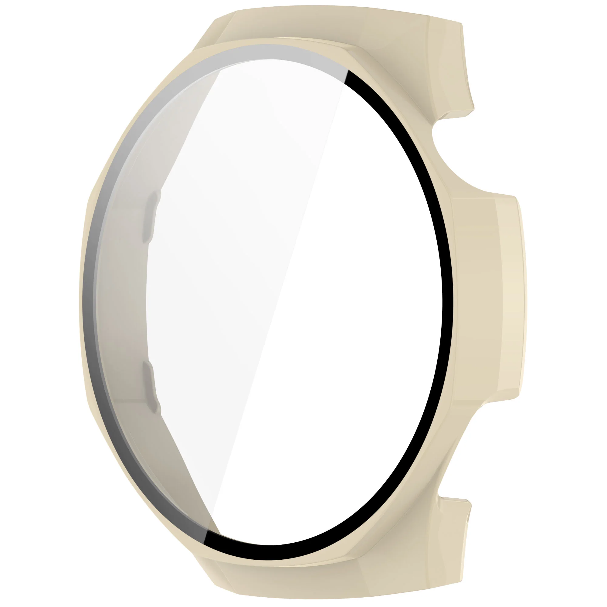 Schutzhülle mit Glas für Huawei Watch GT 5 Pro 46 mm, Bizon Case Watch Adamo, Beige - Image 3
