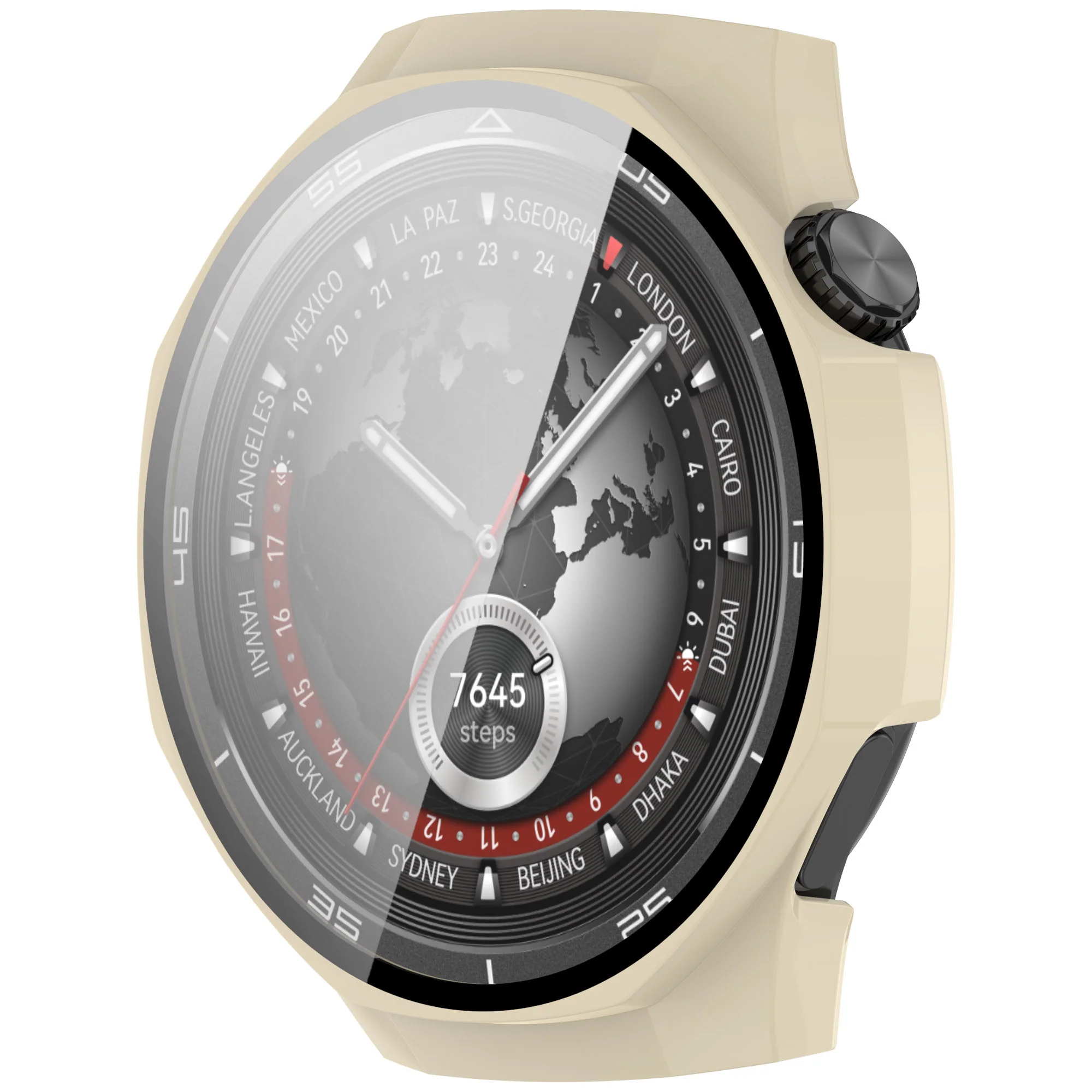 Schutzhülle mit Glas für Huawei Watch GT 5 Pro 46 mm, Bizon Case Watch Adamo, Beige - Image 5