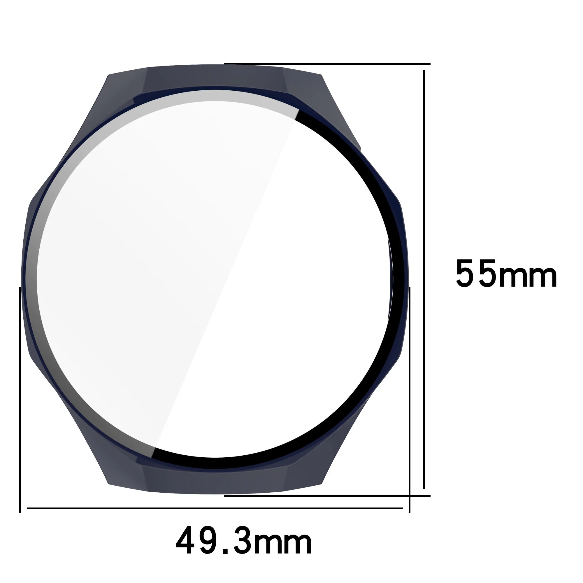 Schutzhülle mit Glas für Huawei Watch GT 5 Pro 46 mm, Bizon Case Watch Adamo, Blau - Image 2