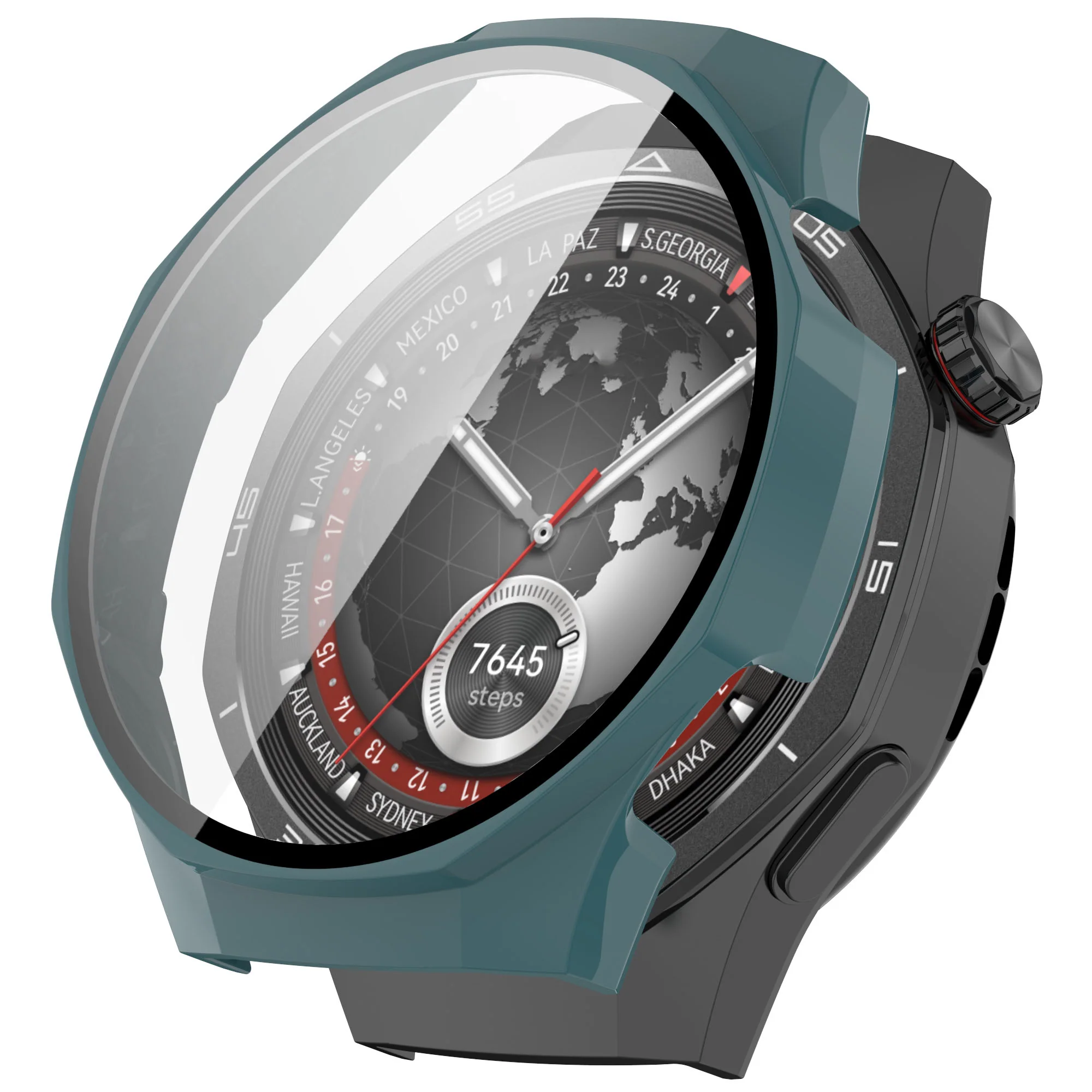 Schutzhülle mit Glas für Huawei Watch GT 5 Pro 46 mm, Bizon Case Watch Adamo, Grün - Image 4