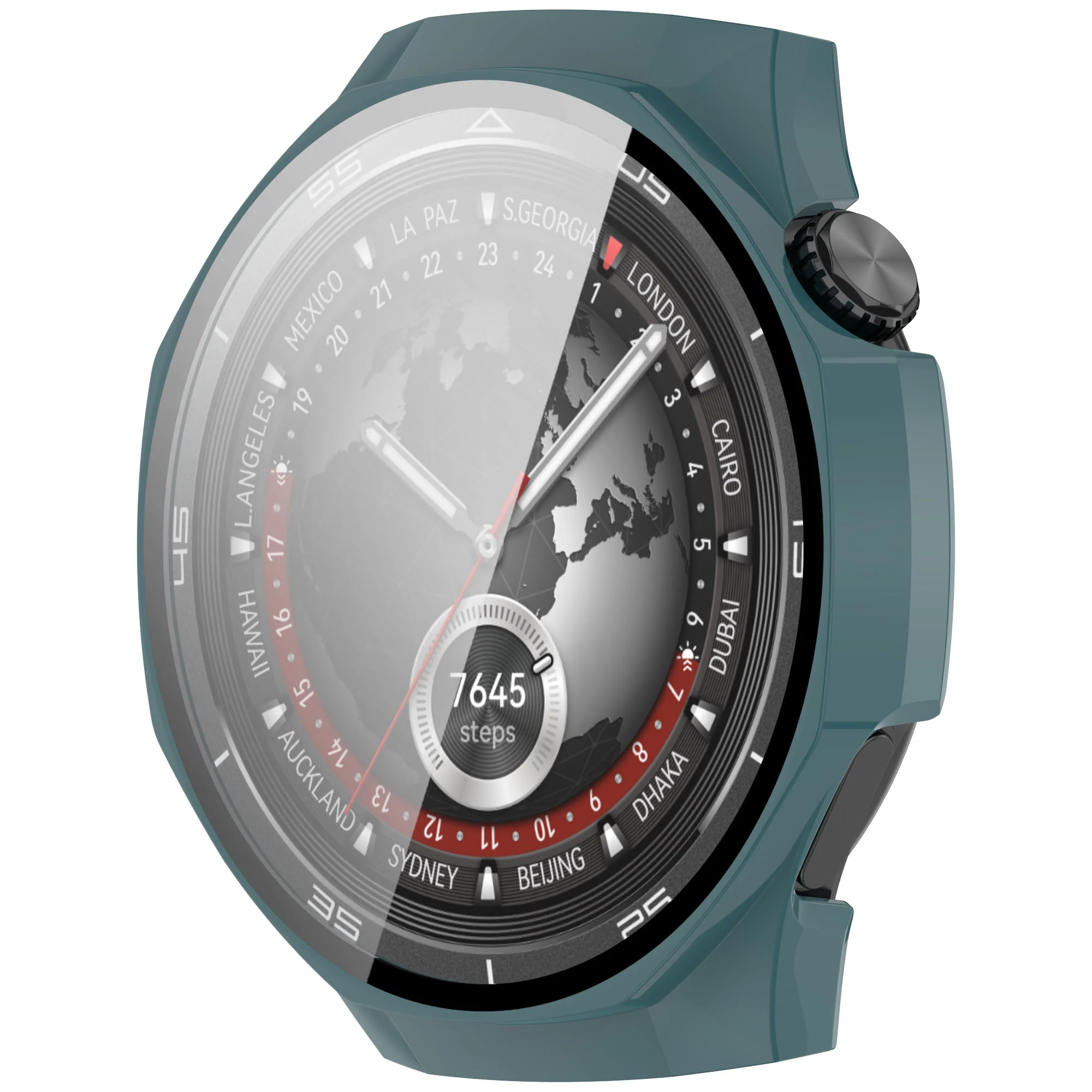 Schutzhülle mit Glas für Huawei Watch GT 5 Pro 46 mm, Bizon Case Watch Adamo, Grün - Image 5