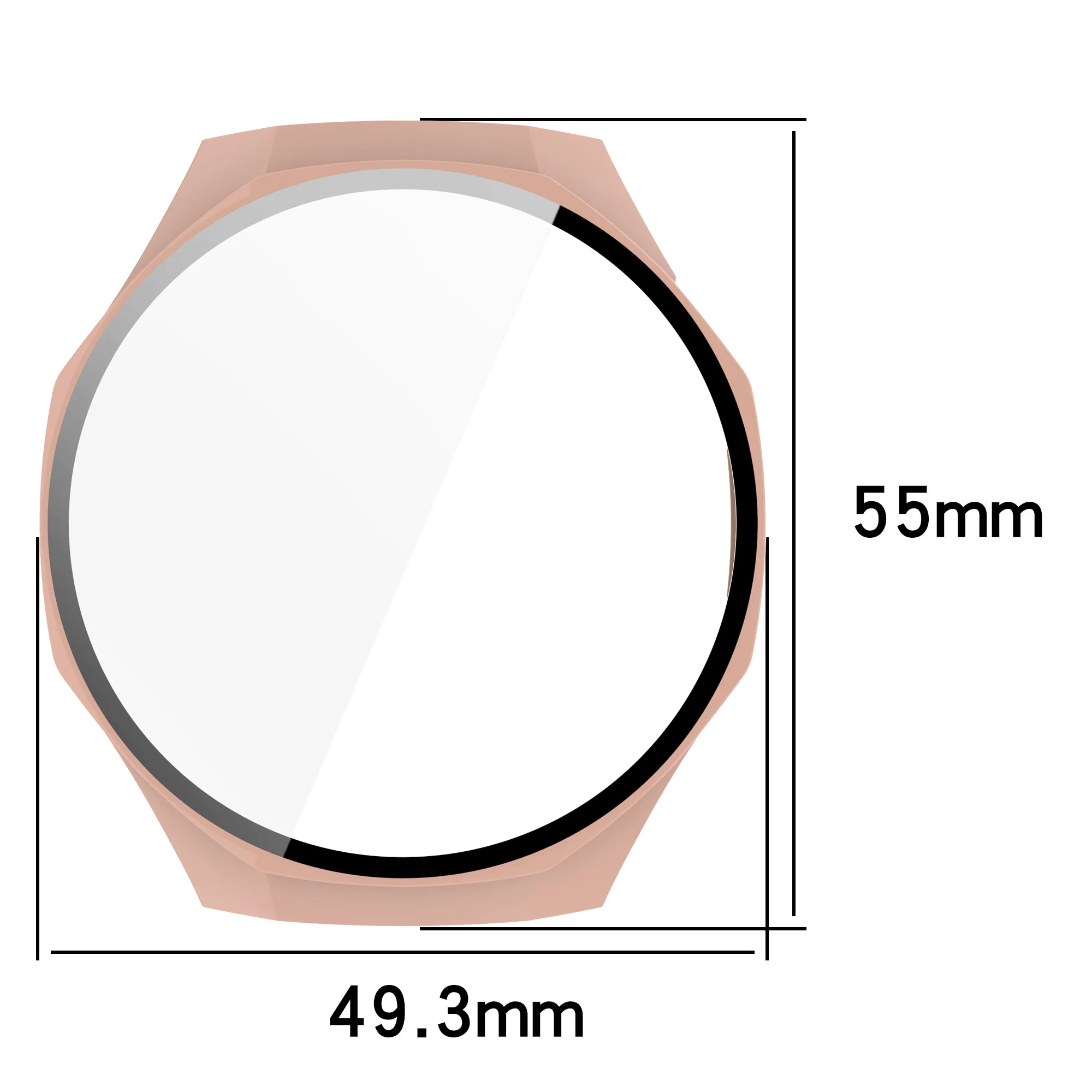 Schutzhülle mit Glas für Huawei Watch GT 5 Pro 46 mm, Bizon Case Watch Adamo, Rosa - Image 2