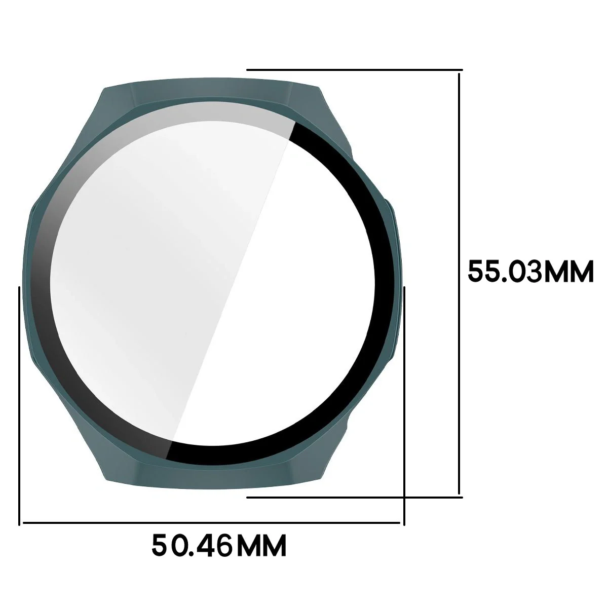 Schutzhülle mit Glas für Huawei Watch GT6 Pro 46 mm, Bizon Case Watch Adamo, Grün - Image 2