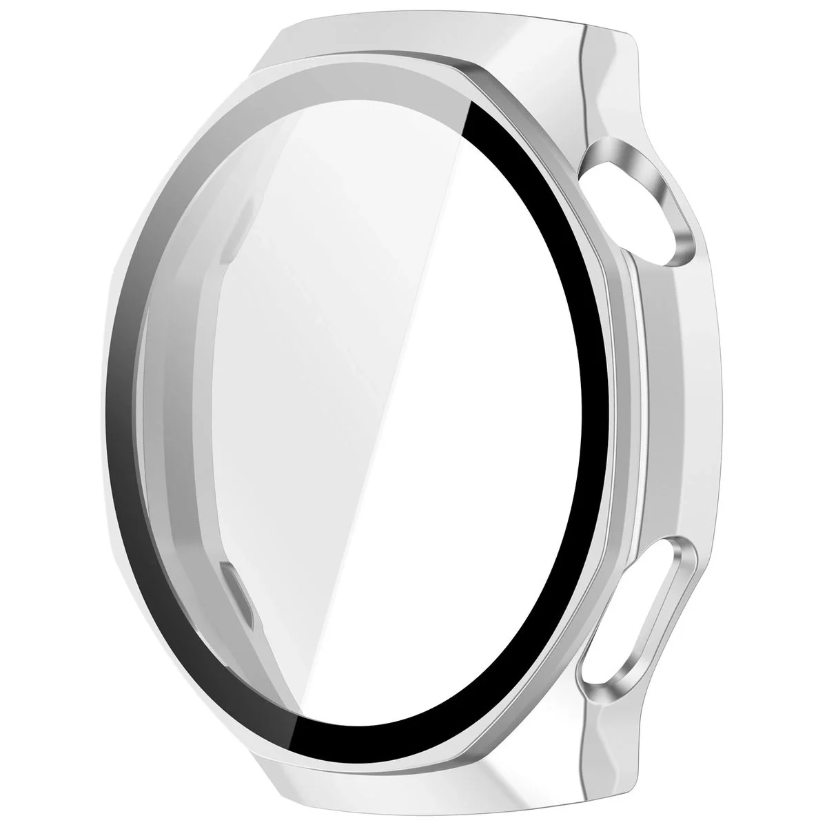 Schutzhülle mit Glas für Huawei Watch GT6 Pro 46 mm, Bizon Case+Glass Watch, Matt Silber - Image 3