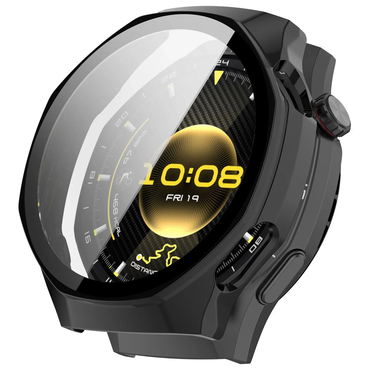 Schutzhülle mit Glas für Huawei Watch GT6 Pro 46 mm, Bizon Case Watch Adamo, Schwarz - Image 4