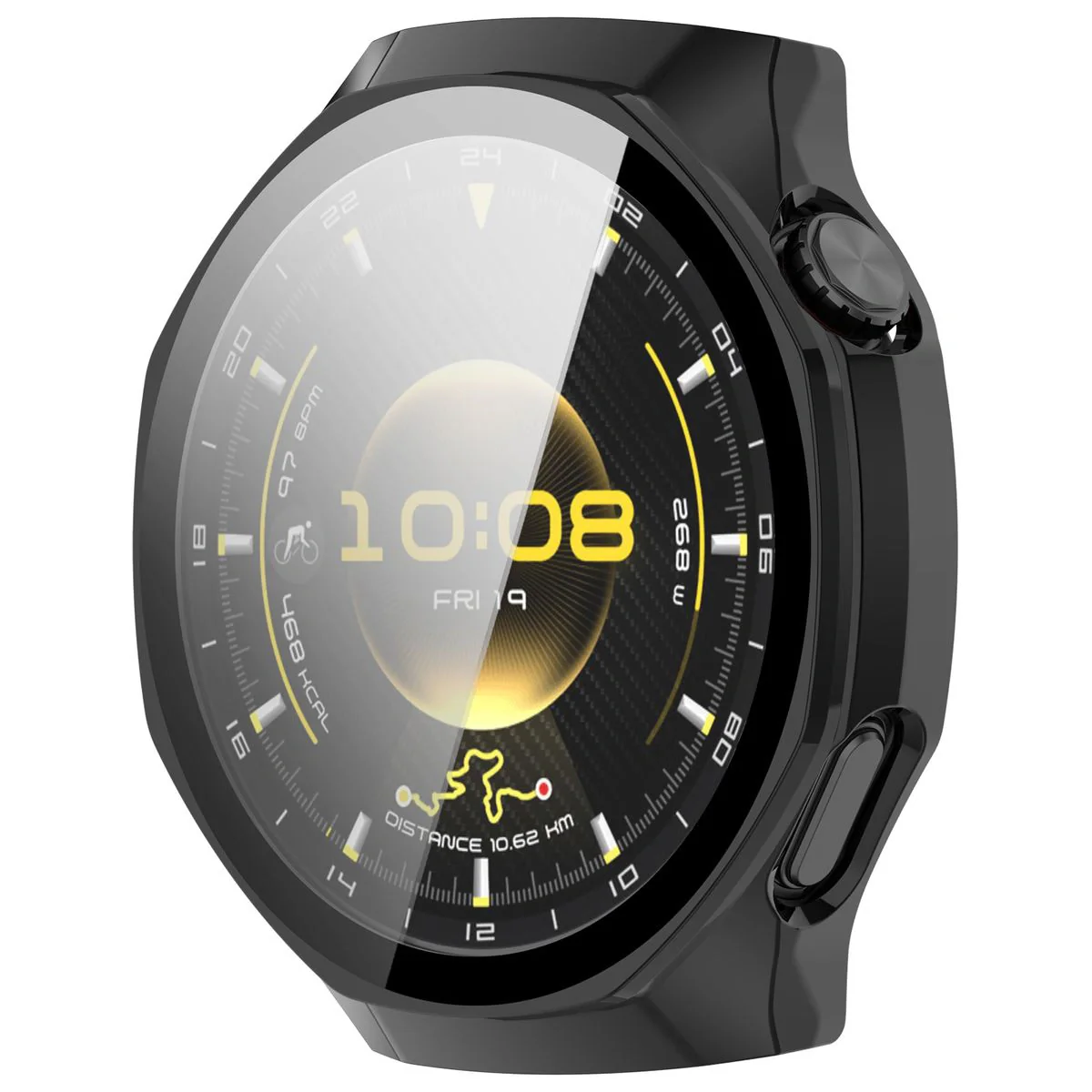 Schutzhülle mit Glas für Huawei Watch GT6 Pro 46 mm, Bizon Case Watch Adamo, Schwarz - Image 5