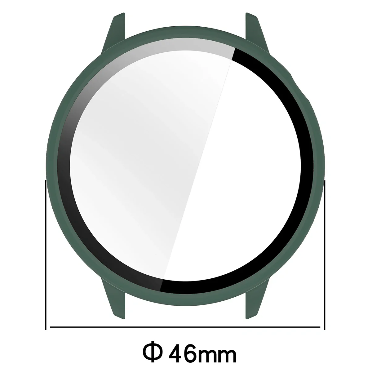 Schutzhülle mit Glas für OnePlus Watch 3 43 mm, Bizon Case Watch Adamo, Grün - Image 2