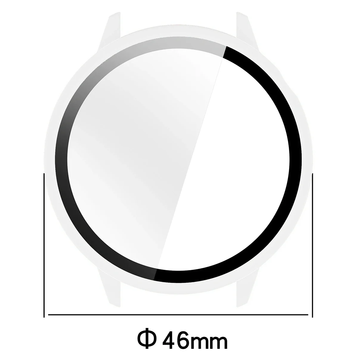 Schutzhülle mit Glas für OnePlus Watch 3 43 mm, Bizon Case Watch Adamo, Transparent - Image 2
