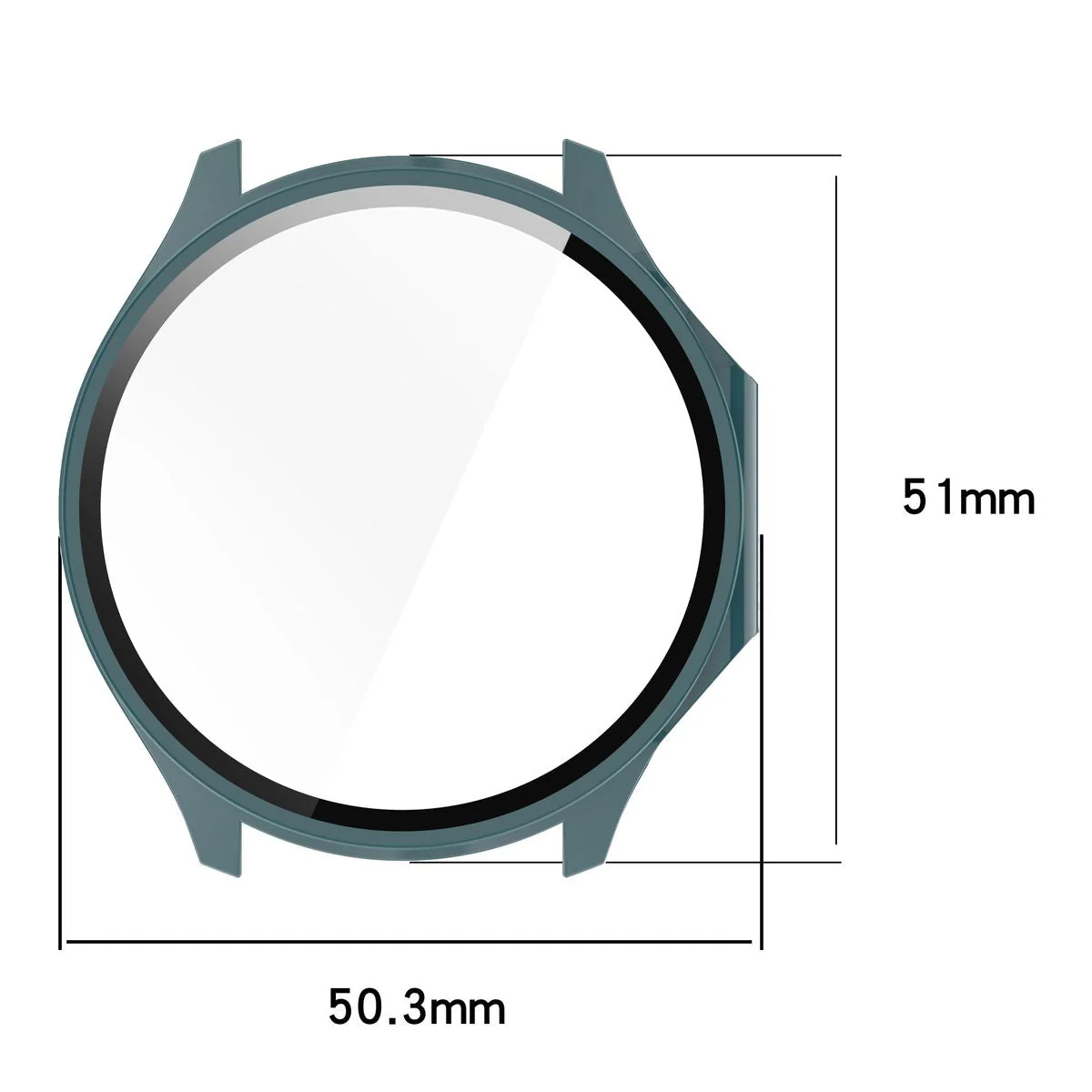 Schutzhülle mit Glas für OnePlus Watch 3 / Oppo Watch X2, Bizon Case Watch Adamo, Grün - Image 2