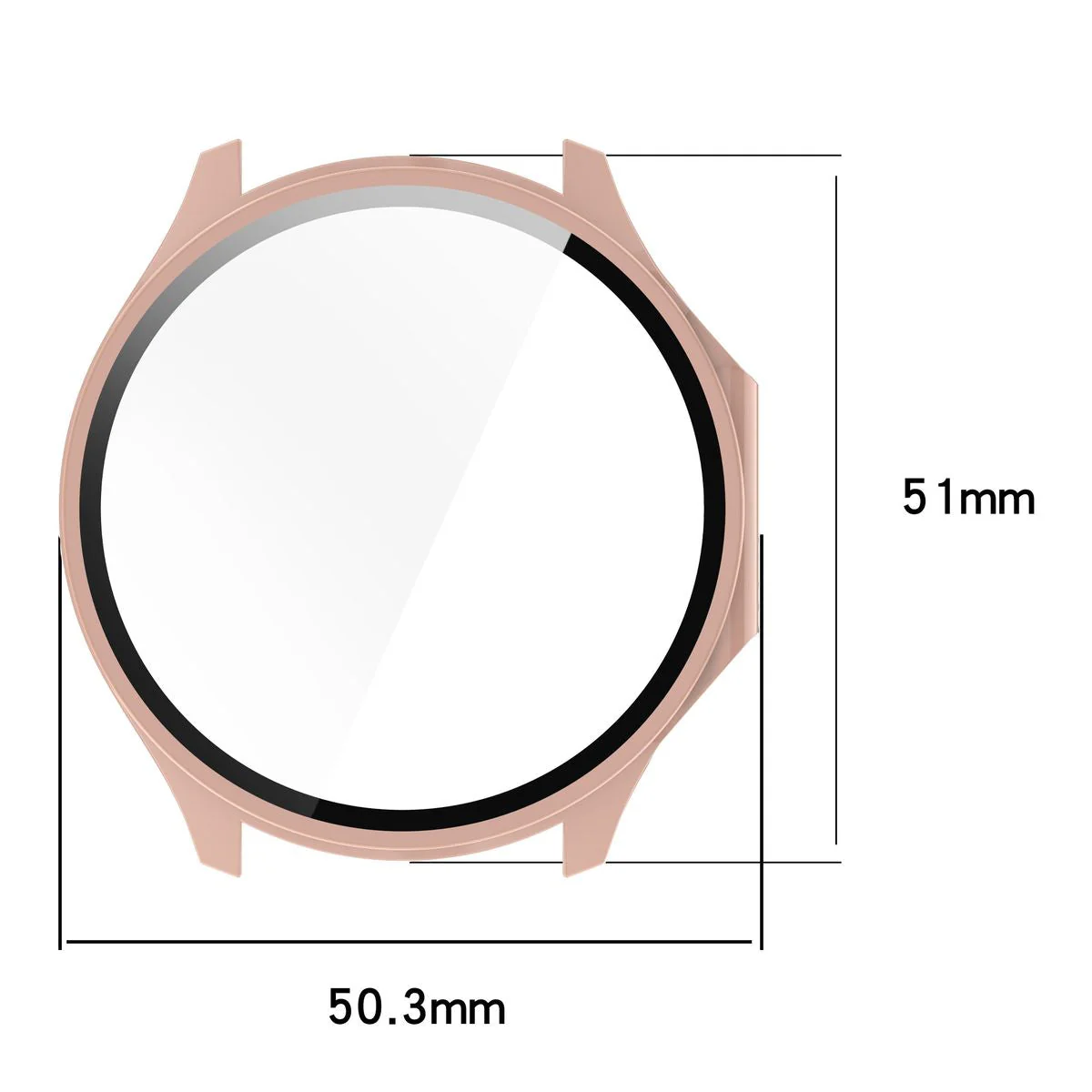 Schutzhülle mit Glas für OnePlus Watch 3 / Oppo Watch X2, Bizon Case Watch Adamo, Rosa - Image 2