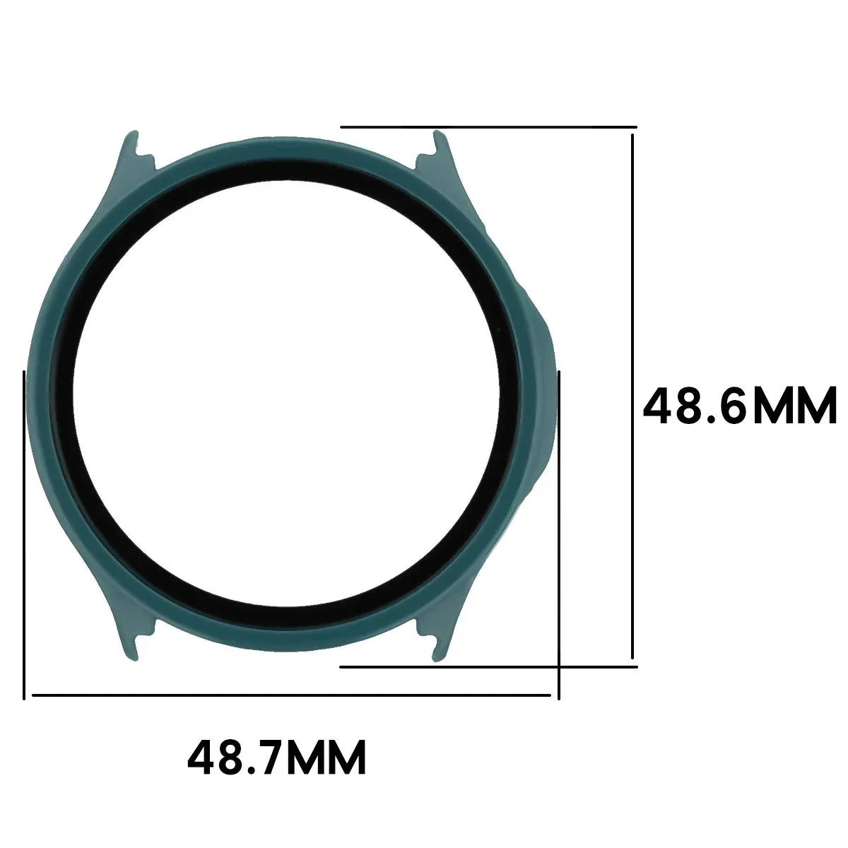 Schutzhülle mit Glas für OnePlus Watch Lite 45 mm / Oppo Watch S 45 mm, Bizon Case Watch Adamo, Grün - Image 2