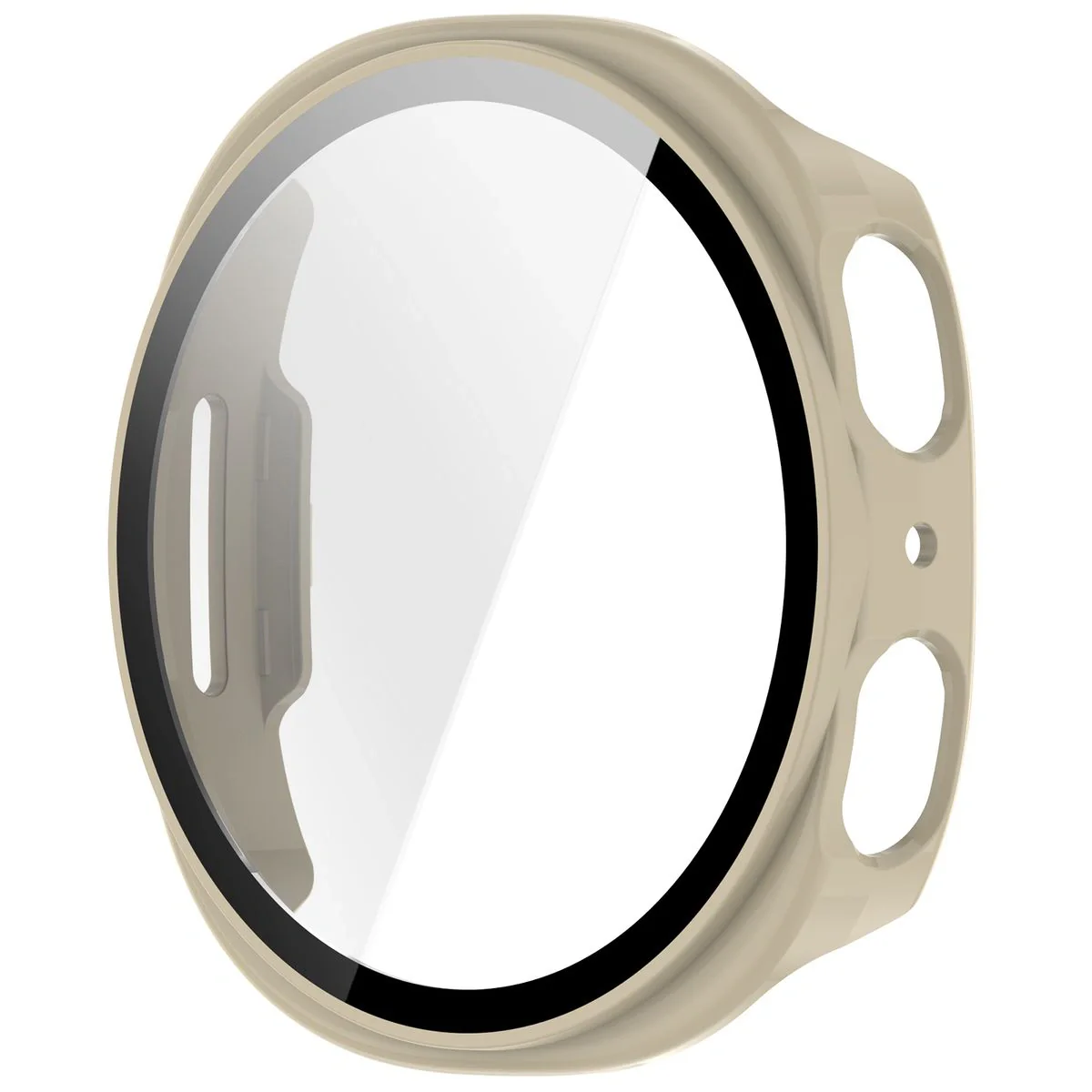 Schutzhülle mit Glas für Samsung Galaxy Watch 8 40 mm, Bizon Case Watch Adamo, Beige - Image 3