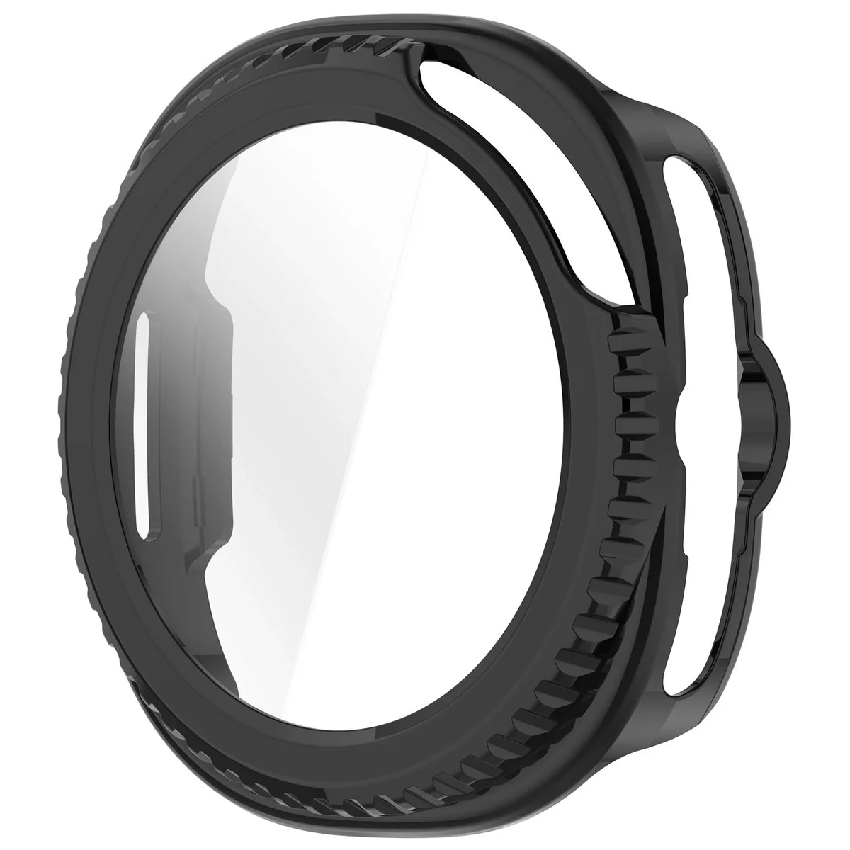 Schutzhülle mit Glas für Samsung Galaxy Watch 8 Classic 46 mm, Bizon Case Watch Adamo, Schwarz - Image 3
