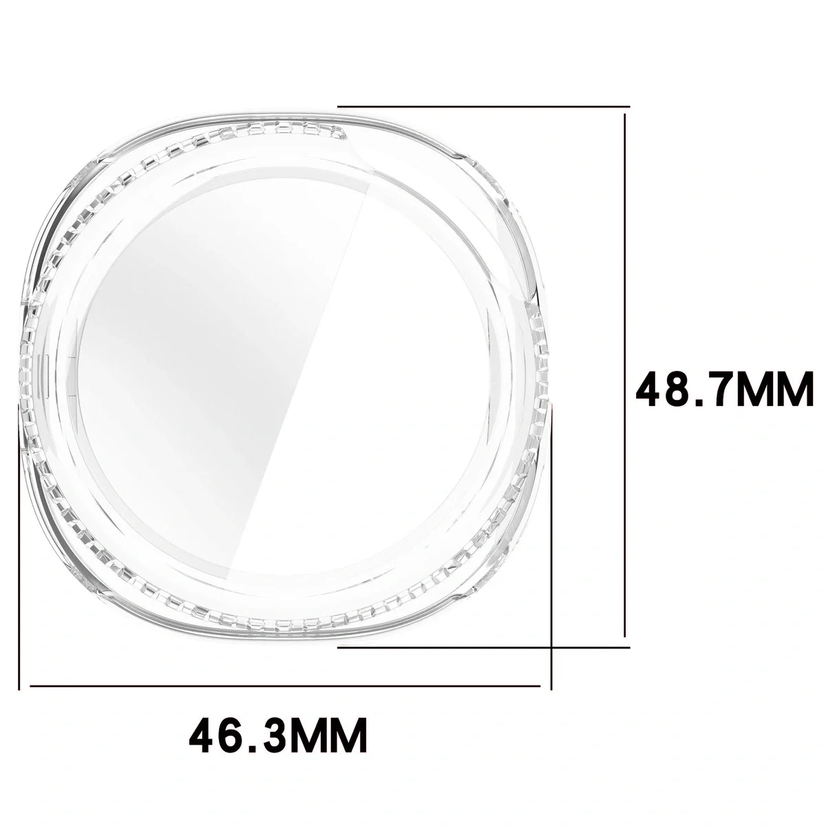 Schutzhülle mit Glas für Samsung Galaxy Watch 8 Classic 46 mm, Bizon Case Watch Adamo, Transparent - Image 2