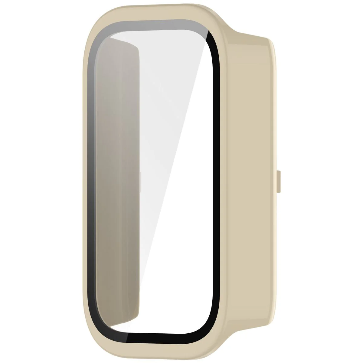 Schutzhülle mit Glas für Xiaomi Smart Band 9 Active / Redmi Band 3, Bizon Case Watch Adamo, Beige - Image 3